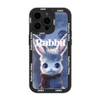Liquid Silicone Oil Painting Rabbit Phone Case, For iPhone X / XS, For iPhone XR, For iPhone XS Max For iPhone X XS Black Blue Grey