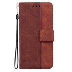 Geometric Embossed Leather Phone Case – Wear-resistant, Card Slot, Leather, For Infinix Note 40 4G, For Infinix Hot 40 / 40 Pro, For Infinix Smart 7 India / 7 Plus, For Infinix Smart 7 HD