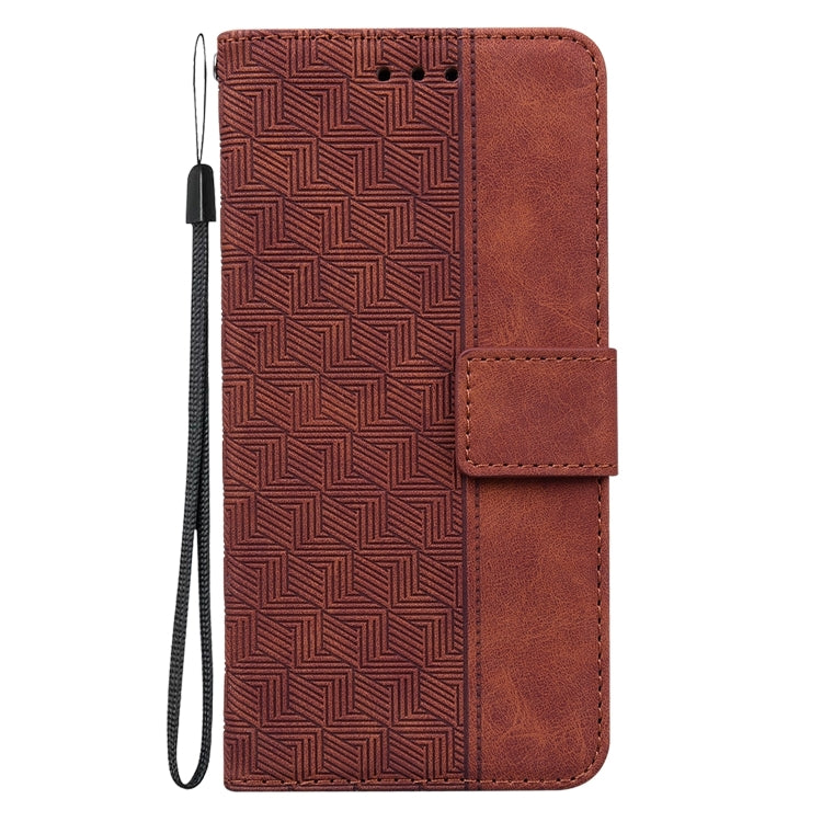 Geometric Embossed Leather Phone Case – Wear-resistant, Card Slot, Leather, For Infinix Note 40 4G, For Infinix Hot 40 / 40 Pro, For Infinix Smart 7 India / 7 Plus, For Infinix Smart 7 HD
