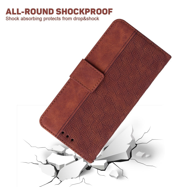 Geometric Embossed Leather Phone Case – Wear-resistant, Card Slot, Leather, For Infinix Note 40 4G, For Infinix Hot 40 / 40 Pro, For Infinix Smart 7 India / 7 Plus, For Infinix Smart 7 HD