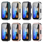 PC + Tempered Film Integrated Protective Watch Case, For Huawei Band 10 / 9 / 8