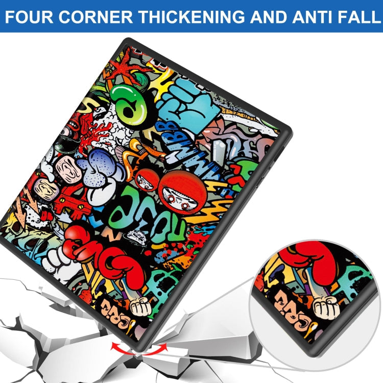 Painted Deformation TPU Leather Smart Tablet Case – Leather, TPU, For Kobo Elipsa 2E