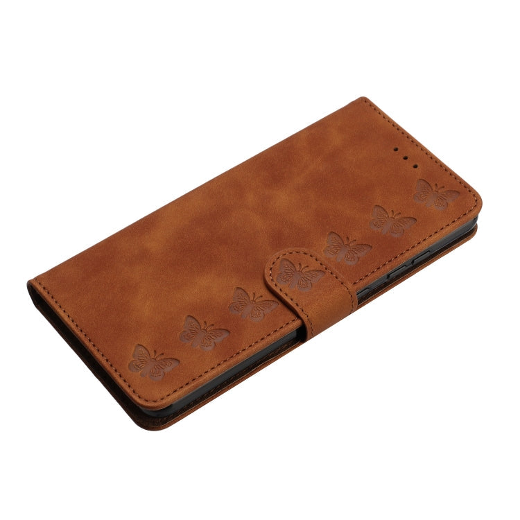 Seven Butterflies Embossed Leather Phone Case – Card Slot, Leather, TPU, For iPhone 16, For iPhone 15 Pro Max, For iPhone 15 Pro, For iPhone 15 Plus