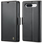 CaseMe 023 Butterfly Buckle Litchi Texture RFID Anti-theft Leather Phone Case – Card Slot, Leather, TPU, For Google Pixel 8, For Google Pixel 7a
