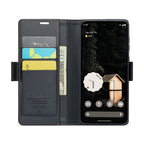 CaseMe 023 Butterfly Buckle Litchi Texture RFID Anti-theft Leather Phone Case – Card Slot, Leather, TPU, For Google Pixel 10 Pro XL / 9 Pro XL, For Google Pixel 10 / 10 Pro / 9, For Google Pixel 8a, For Google Pixel 8 Pro