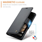 CaseMe 023 Butterfly Buckle Litchi Texture RFID Anti-theft Leather Phone Case – Card Slot, Leather, TPU, For Google Pixel 10 Pro XL / 9 Pro XL, For Google Pixel 10 / 10 Pro / 9, For Google Pixel 8a, For Google Pixel 8 Pro
