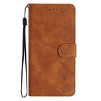 Seven Butterflies Embossed Leather Phone Case – Card Slot, Leather, TPU, For TCL 40 SE, For TCL 405 / 406 / 408