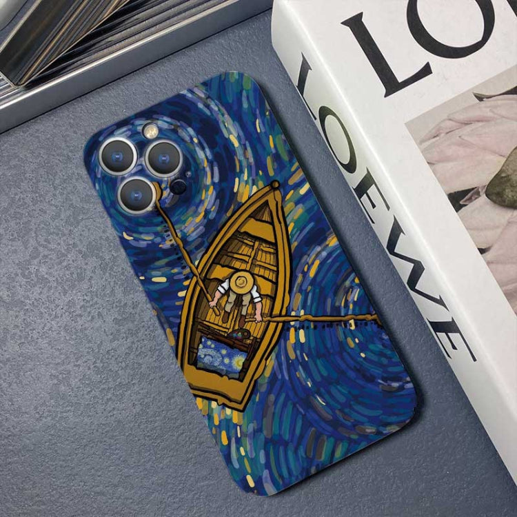 Precise Hole Oil Painting Pattern PC Phone Case, For iPhone XS Max, For iPhone 8 Plus / 7 Plus