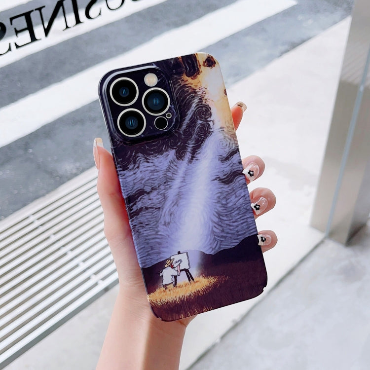 Precise Hole Oil Painting Pattern PC Phone Case – Durable Build, Easy to Use, For iPhone 11, For iPhone 11 Pro, For iPhone 11 Pro Max, For iPhone SE 2022 / 2020 / 8 / 7 For iPhone 11 Pro Max Shine
