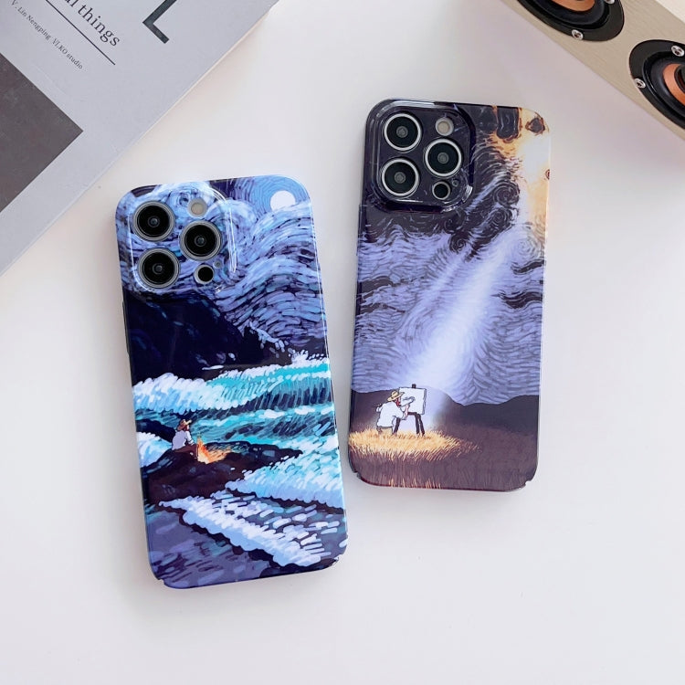 Precise Hole Oil Painting Pattern PC Phone Case – Durable Build, Easy to Use, For iPhone 12 mini, For iPhone 12, For iPhone 12 Pro, For iPhone 12 Pro Max