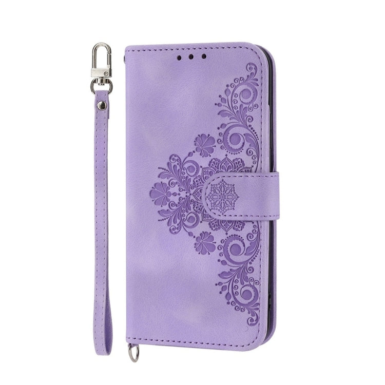 Skin Feel Flowers Embossed Wallet Leather Phone Case – Wear-resistant, Card Slot, Kickstand, For Honor X9b, For Honor 90 Pro 5G, For Honor 90 5G, For Honor X50i