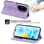 Skin Feel Flowers Embossed Wallet Leather Phone Case – Wear-resistant, Card Slot, Kickstand, For Honor 300 Pro / 300 Ultra, For Honor X60i, For Honor X6b, For Honor 200 Lite Global