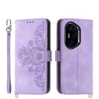 Skin Feel Flowers Embossed Wallet Leather Phone Case – Wear-resistant, Card Slot, Kickstand, For Honor 300 Pro / 300 Ultra, For Honor X60i, For Honor X6b, For Honor 200 Lite Global