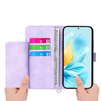 Skin Feel Flowers Embossed Wallet Leather Phone Case – Wear-resistant, Card Slot, Kickstand, For Honor 600 Global / 600 Pro Global, For Honor X9d 5G / X70 5G, For Honor X6c 4G / X5b / X5b Plus, For Honor 400 Pro Global 160.8mm