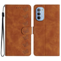 Seven Butterflies Embossed Leather Phone Case – Card Slot, Leather, TPU, For Motorola Moto G31, For Motorola Moto G60, For Motorola Moto G10, For Motorola Moto G50