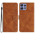 Seven Butterflies Embossed Leather Phone Case – Card Slot, Leather, TPU, For Motorola Edge 50 Pro, For Motorola Edge 50 Fusion, For Motorola Moto G84 5G, For Motorola Moto G54 5G