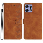 Seven Butterflies Embossed Leather Phone Case – Card Slot, Leather, TPU, For Motorola Edge 50 Pro, For Motorola Edge 50 Fusion, For Motorola Moto G84 5G, For Motorola Moto G54 5G