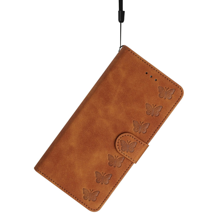 Seven Butterflies Embossed Leather Phone Case – Card Slot, Leather, TPU, For Motorola Edge 50 Pro, For Motorola Edge 50 Fusion, For Motorola Moto G84 5G, For Motorola Moto G54 5G