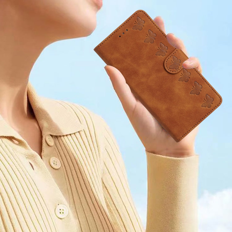Seven Butterflies Embossed Leather Phone Case – Card Slot, Leather, TPU, For Motorola Edge 50 Pro, For Motorola Edge 50 Fusion, For Motorola Moto G84 5G, For Motorola Moto G54 5G