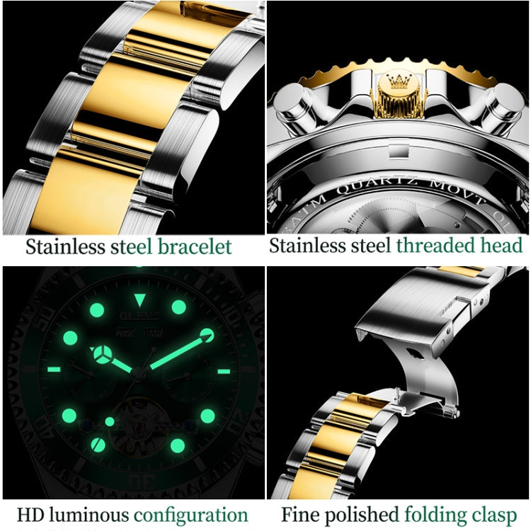 OLEVS 6605 Men Multifunctional Waterproof Mechanical Watch