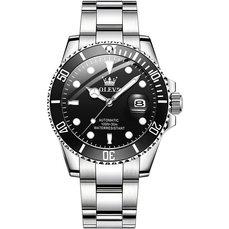 OLEVS 6650 Men Luminous Waterproof Mechanical Watch Black