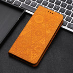 Ethnic Embossed Adsorption Leather Phone Case, For iPhone 13, For iPhone 13 Pro, For iPhone 13 Pro Max, For iPhone 12 / 12 Pro