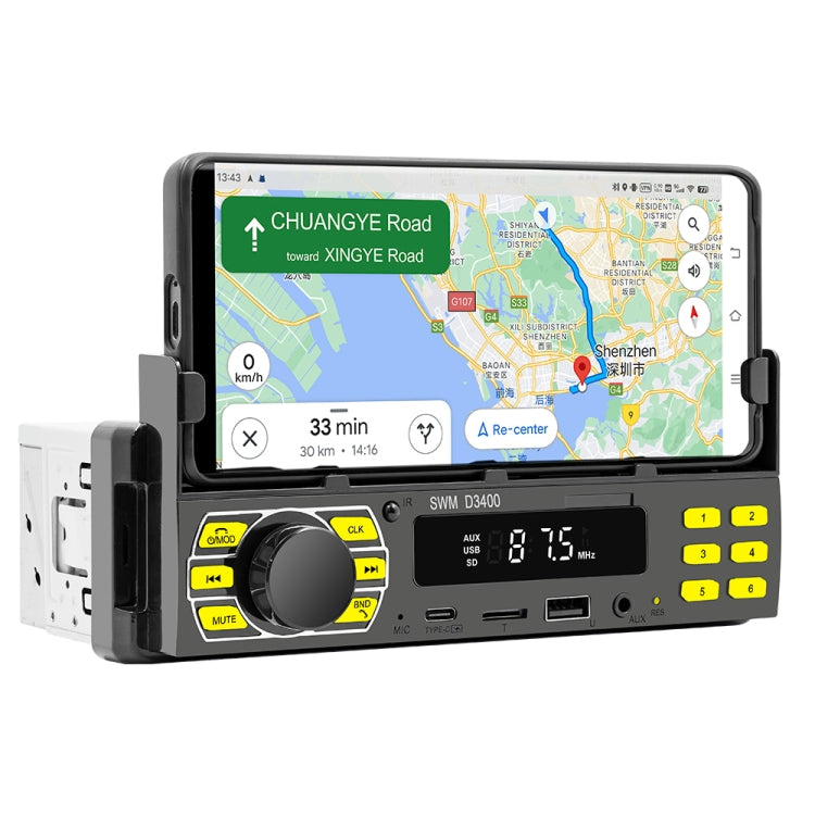 SWM D3400 Car Bluetooth MP3 Player Support Smart Voice Assistant / FM Default Title