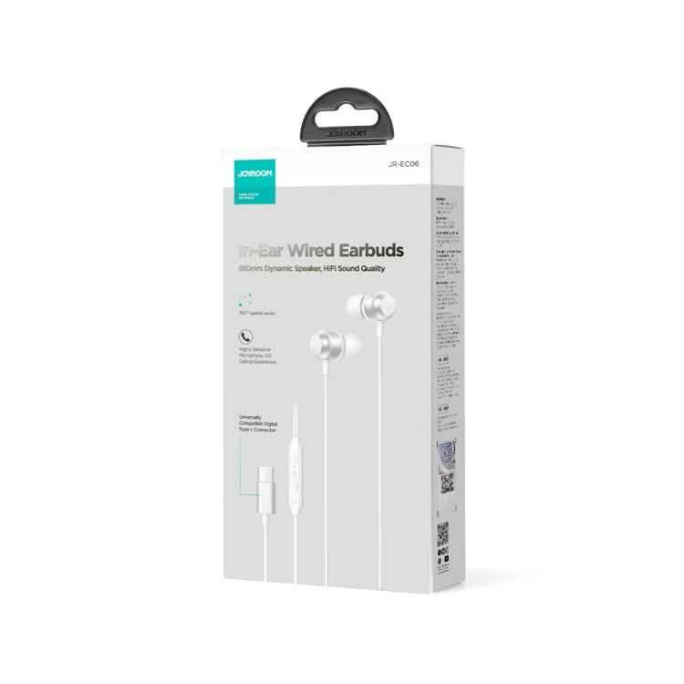 JOYROOM JR-EC06 Type-C Metal In-Ear Wired Earphone, Length: 1.2m, JR-EC06 – Durable Build, Easy to Use