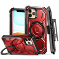Armor Series Holder Phone Case with Back Clip, For iPhone 14 Pro Max, For iPhone 14 Pro, For iPhone 14, For iPhone 14 Plus For iPhone 14 Pro Max Red