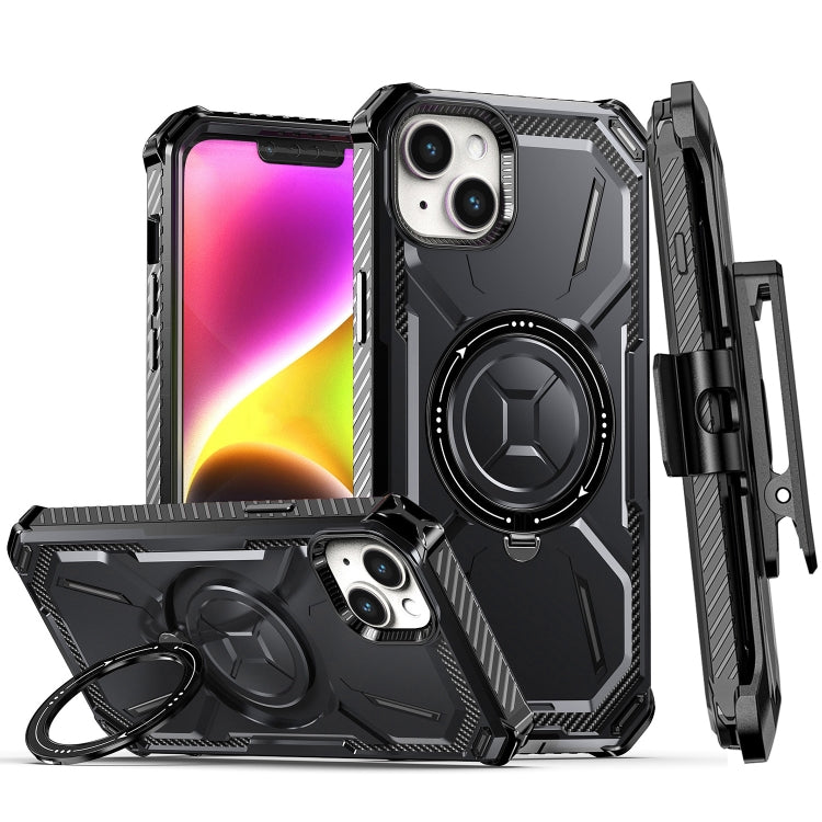 Armor Series Holder Phone Case with Back Clip – TPU, For iPhone 14 Pro Max, For iPhone 14 Pro, For iPhone 14, For iPhone 14 Plus For iPhone 14 Plus Black