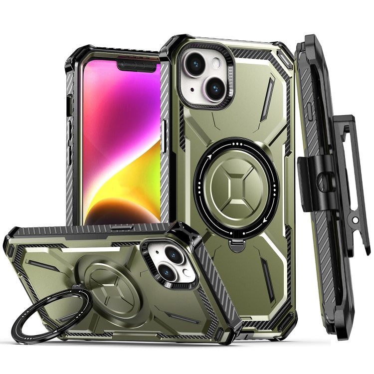 Armor Series Holder Phone Case with Back Clip – TPU, For iPhone 14 Pro Max, For iPhone 14 Pro, For iPhone 14, For iPhone 14 Plus For iPhone 14 Plus Army Green