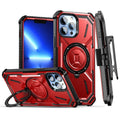 Armor Series Holder Phone Case with Back Clip, For iPhone 13 Pro Max, For iPhone 13 Pro, For iPhone 13, For iPhone 12 Pro Max For iPhone 13 Pro Max Red