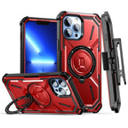 Armor Series Holder Phone Case with Back Clip, For iPhone 13 Pro Max, For iPhone 13 Pro, For iPhone 13, For iPhone 12 Pro Max For iPhone 13 Pro Max Red