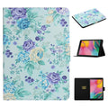 Flower Pattern Horizontal Flip Leather Case with Card Slots & Holder, For Samsung Galaxy Tab A 8.0 2019, For Samsung Galaxy Tab A 10.1 (2019), For Samsung Galaxy Tab S5e T720, For Samsung Galaxy Tab S6 Lite For Samsung Galaxy Tab A 8.0 2019 Purple Flower