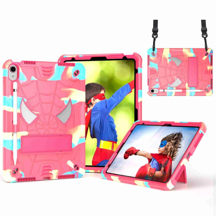 Tablet Case – Silicone (iPad 10th Gen 10) For iPad 10th Gen 10.9 2022 Camouflage + Rose Red