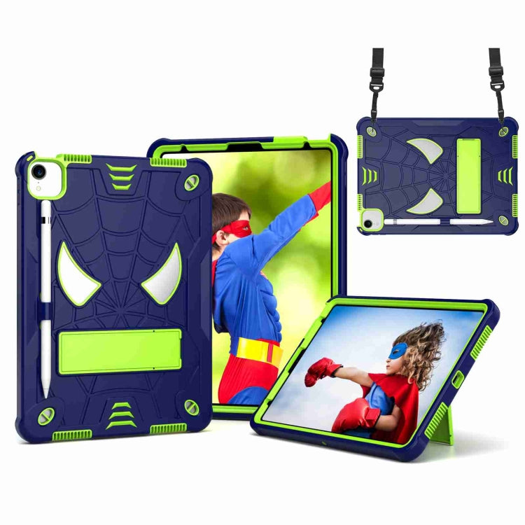 Tablet Case – Silicone (iPad 10th Gen 10) For iPad Pro 11 2021 Air 5 10.9 Navy Blue + Yellow Green
