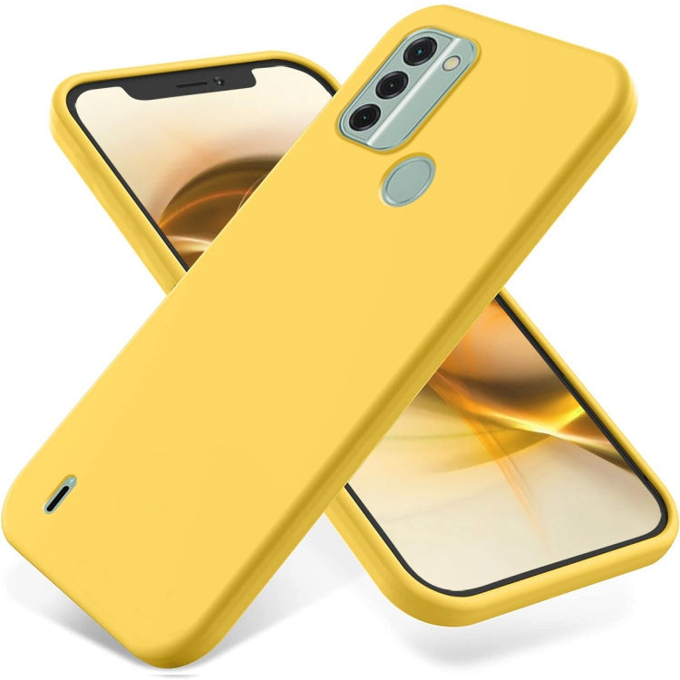 Pure Color Liquid Silicone Shockproof Phone Case – Shockproof, For Nokia C12 / C12 Pro / C12 Plus, For Nokia G22, For Nokia C31 For Nokia C31 Yellow