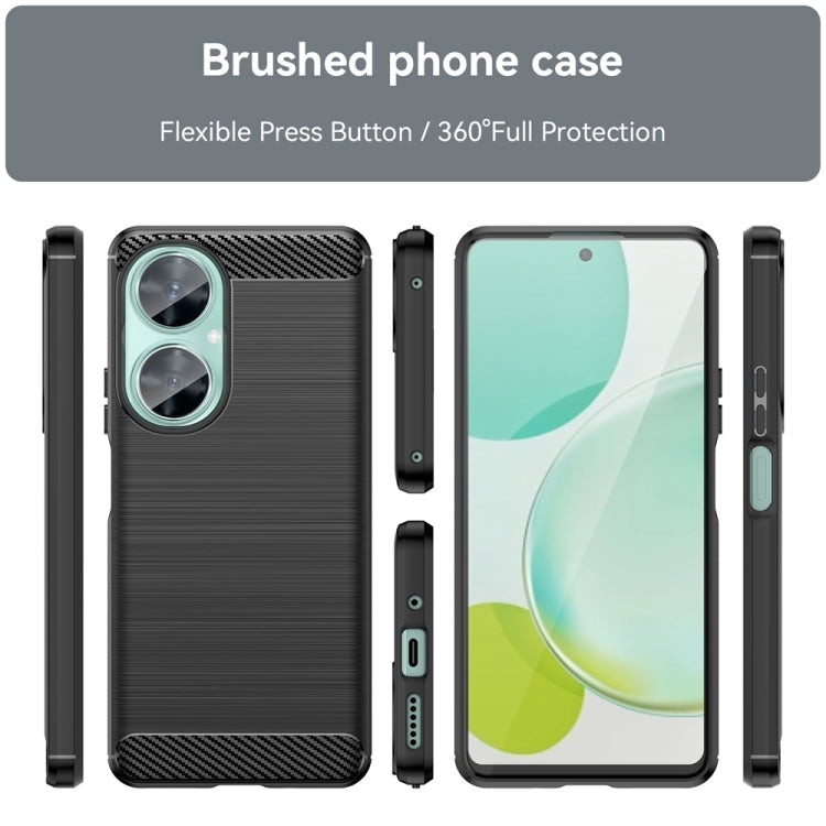 Brushed Texture Carbon Fiber TPU Phone Case – TPU, For Huawei nova 11i, For Huawei Maimang 20