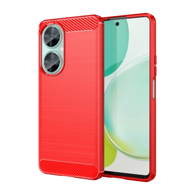 Brushed Texture Carbon Fiber TPU Phone Case – TPU, For Huawei nova 11i, For Huawei Maimang 20 For Huawei nova 11i Red