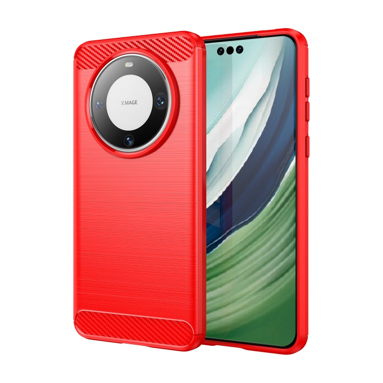 Brushed Texture Carbon Fiber TPU Phone Case – TPU, For Huawei nova Y72, For Huawei nova 12 Ultra, For Huawei Enjoy 70, For Huawei nova 12 Pro, For Huawei nova 12, For Huawei Mate 60 RS Ultimate, For Huawei Mate 60 Pro+, For Huawei Enjoy 60 Pro For Huawei Mate 60 Pro+ Red