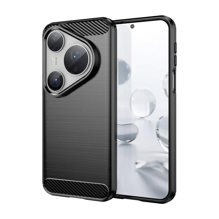 Brushed Texture Carbon Fiber TPU Phone Case – TPU, For Huawei Pura 80 Ultra 5G, For Huawei Pura 80 Pro+ 5G, For Huawei Pura 80 Pro 5G, For Huawei Pura 80 5G, For Huawei Mate 70 Pro / 70 Pro+, For Huawei Mate 70, For Huawei Pura 70 Pro / Pura 70 Pro+...