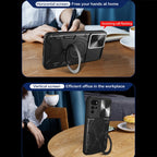 CD Texture Sliding Camshield Magnetic Holder Phone Case – Magnetic, TPU, For Motorola Moto G22 / E32, For Motorola Edge 30, For Motorola Edge 30 Pro, For Motorola Moto E20 / E30 / E40