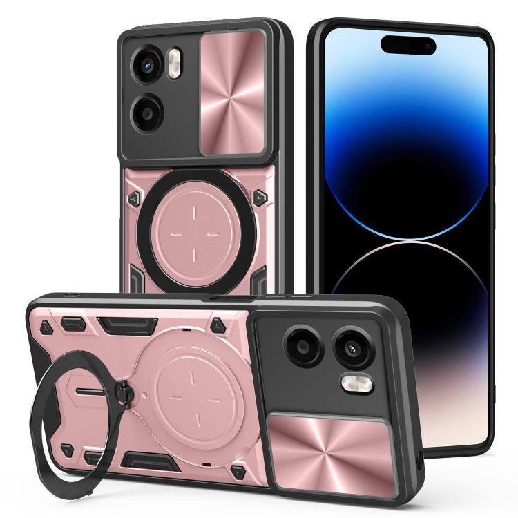 CD Texture Sliding Camshield Magnetic Holder Phone Case – Magnetic, TPU, For Motorola Moto G56 5G, For Motorola Moto G05, For Motorola Moto G 2025, For Motorola Moto G75 5G