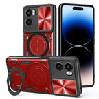 CD Texture Sliding Camshield Magnetic Holder Phone Case – Magnetic, TPU, For Motorola Moto G56 5G, For Motorola Moto G05, For Motorola Moto G 2025, For Motorola Moto G75 5G