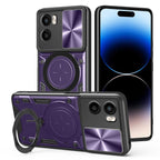 CD Texture Sliding Camshield Magnetic Holder Phone Case – Magnetic, TPU, For Motorola Moto G56 5G, For Motorola Moto G05, For Motorola Moto G 2025, For Motorola Moto G75 5G
