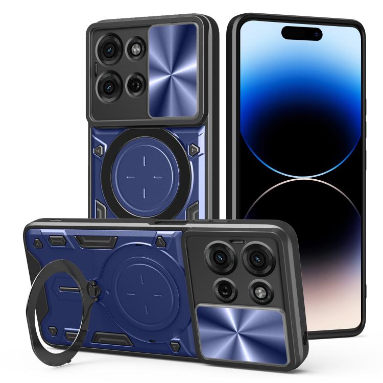 CD Texture Sliding Camshield Magnetic Holder Phone Case – Magnetic, TPU, For Motorola Moto G56 5G, For Motorola Moto G05, For Motorola Moto G 2025, For Motorola Moto G75 5G