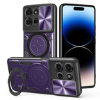 CD Texture Sliding Camshield Magnetic Holder Phone Case – Magnetic, TPU, For Motorola Moto G56 5G, For Motorola Moto G05, For Motorola Moto G 2025, For Motorola Moto G75 5G