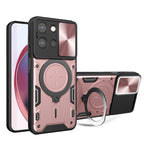 CD Texture Sliding Camshield Magnetic Holder Phone Case – Magnetic, TPU, For Motorola Moto G56 5G, For Motorola Moto G05, For Motorola Moto G 2025, For Motorola Moto G75 5G