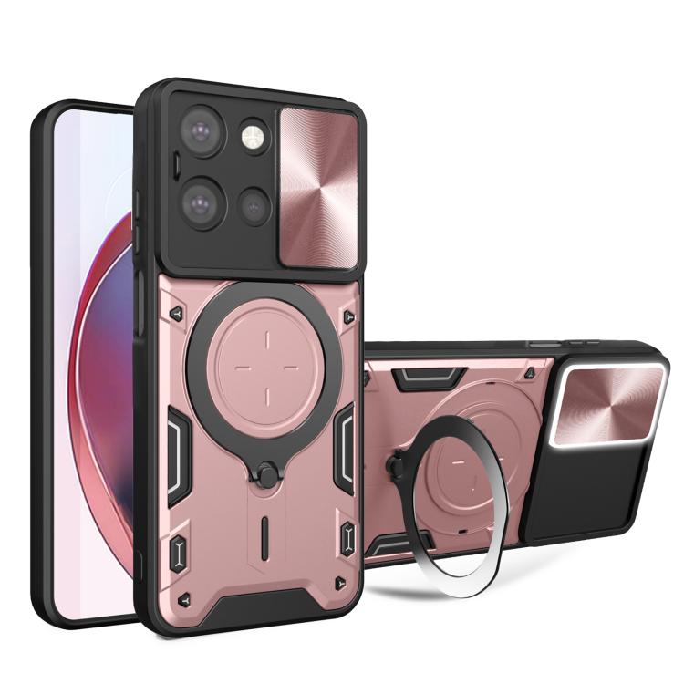 CD Texture Sliding Camshield Magnetic Holder Phone Case – Magnetic, TPU, For Motorola Moto G56 5G, For Motorola Moto G05, For Motorola Moto G 2025, For Motorola Moto G75 5G