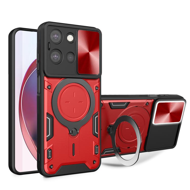 CD Texture Sliding Camshield Magnetic Holder Phone Case – Magnetic, TPU, For Motorola Moto G56 5G, For Motorola Moto G05, For Motorola Moto G 2025, For Motorola Moto G75 5G